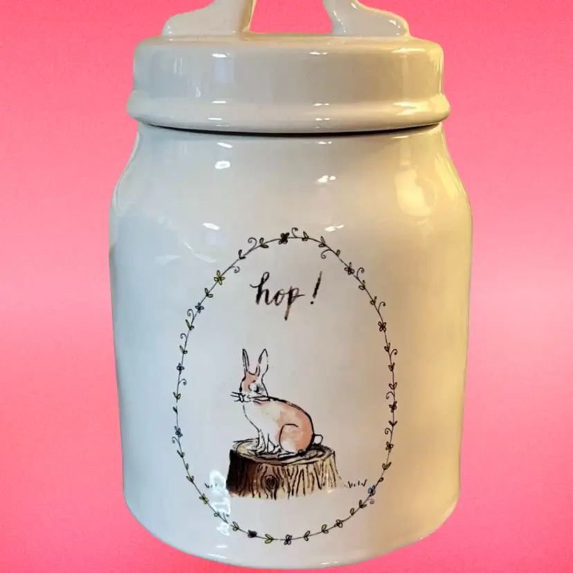 Rae Dunn Small “hop!” Canister
