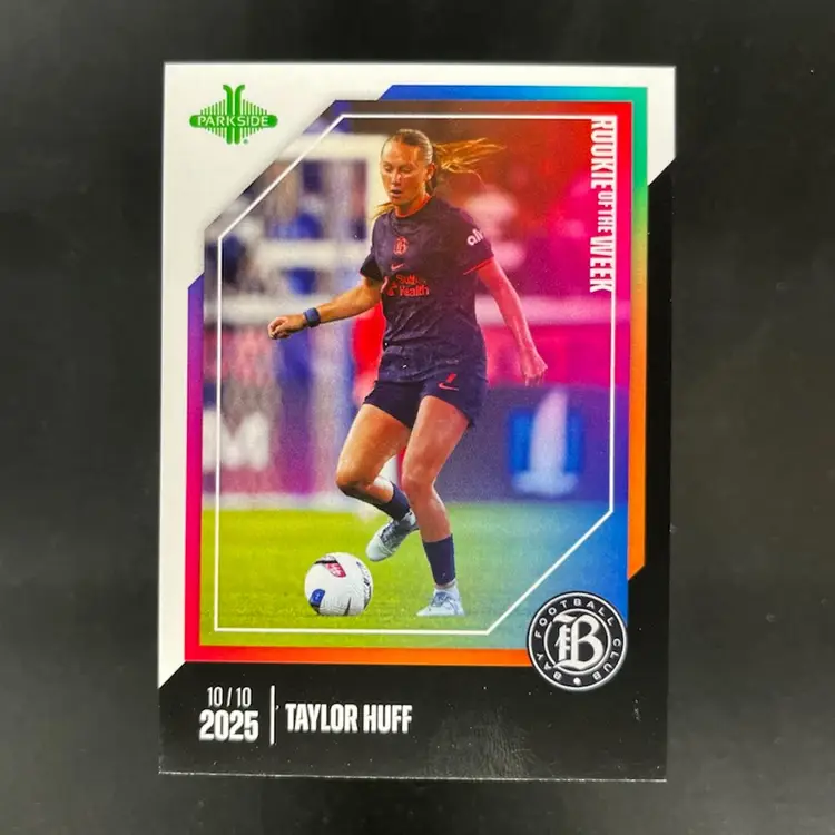 Taylor Huff 2025 NWSL Parkside Pronto Rookie Of The Week Subscriber Exclusive /210 Soccer Card #ROW24