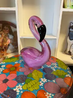 Glass Paperweight Flamingo