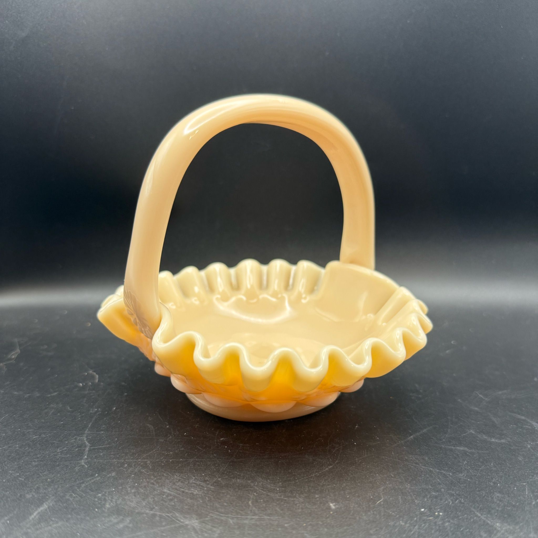 Niknax · Vintage Fenton Ruffled Edge Milk Glass Vase