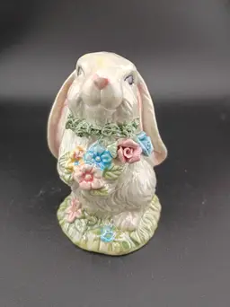 Luster finish ceramic bunny figurine