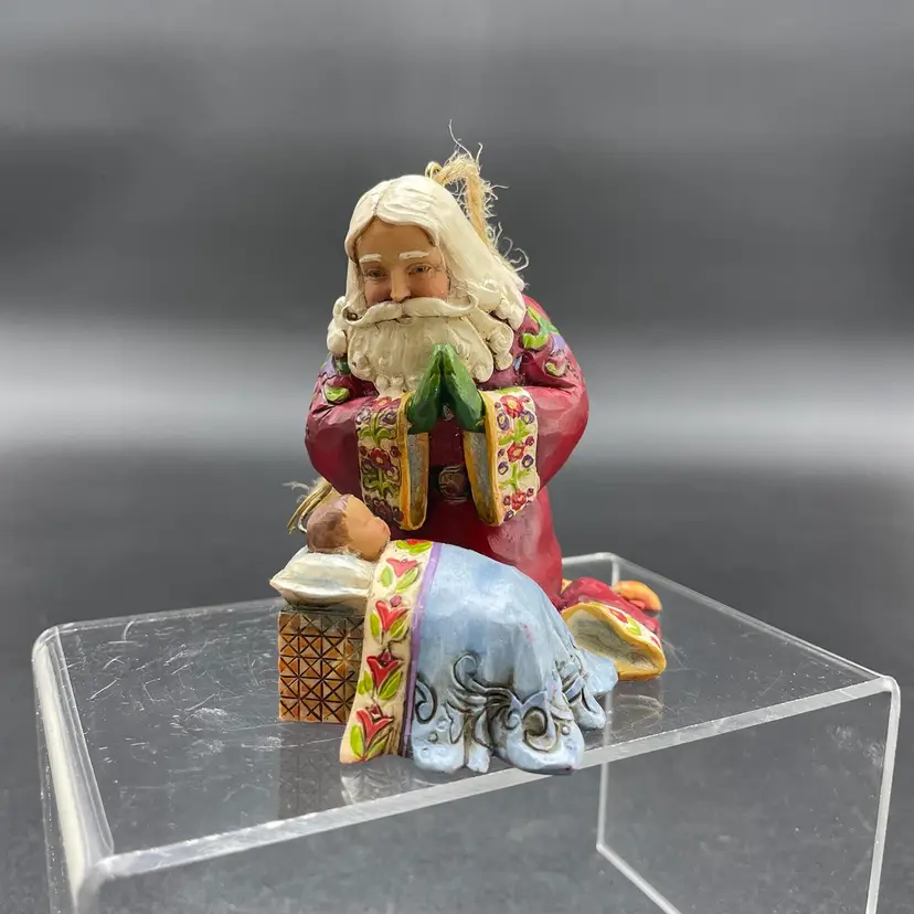 Jim Shore #4013899 Santa with Baby Jesus Christmas Ornament Vintage Enesco
