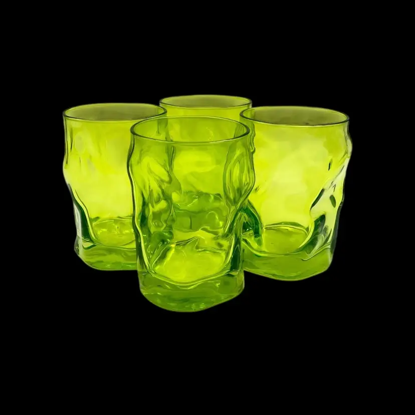 Bormioli Cocktail Glass Beverage 4pc Rocks Set “ Sorgente” By Bormioli Rocco Italy Juice Whiskey Barware Cocktail Entertaining Easter Springtime