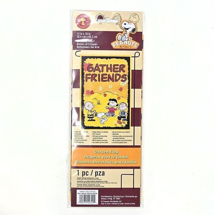 Peanuts 'Gather Friends' Fall Garden Flag