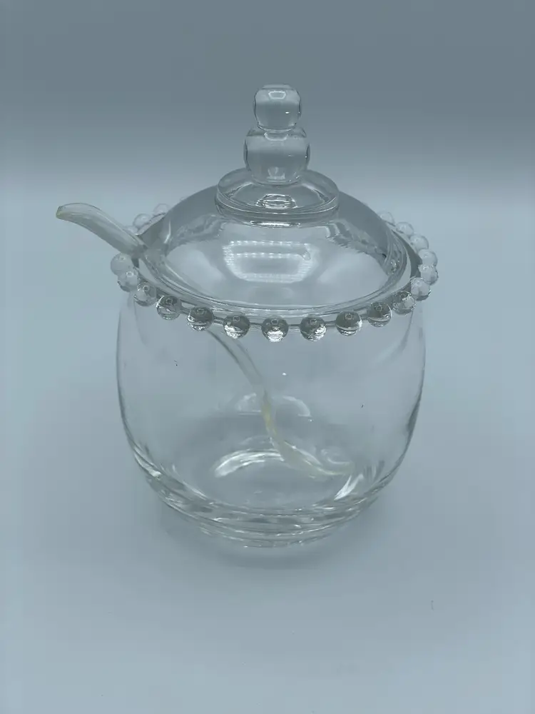 Vintage Imperial Glass Candlewick Jam/Jelly Jar