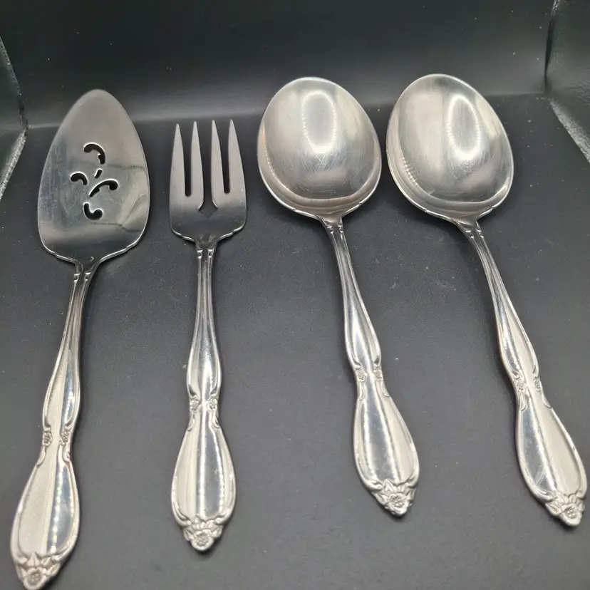 Oneida Community Chanelaine Pattern Stainless Steel Serving Set 4-Piece