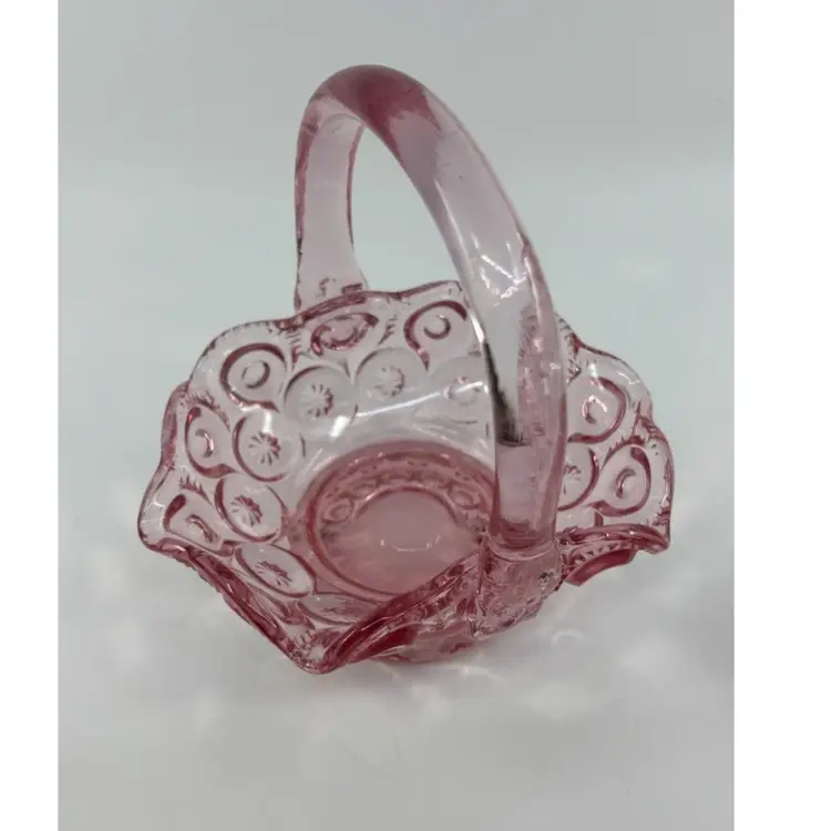 LE Smith Pink Moon & Stars Basket 6H 6W