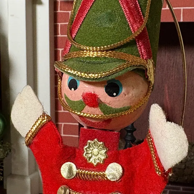 Vintage Christmas Soldier Ornament Japan