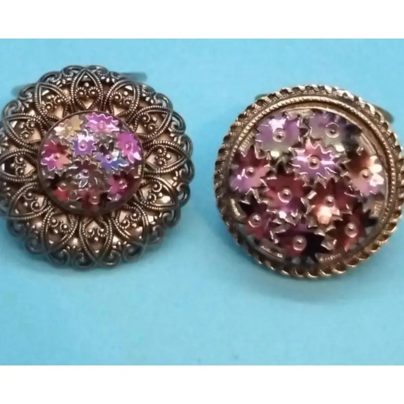 Vintage Floral Shawl, Scarf Clips, Choice Purchase, WESTERN GERMANY