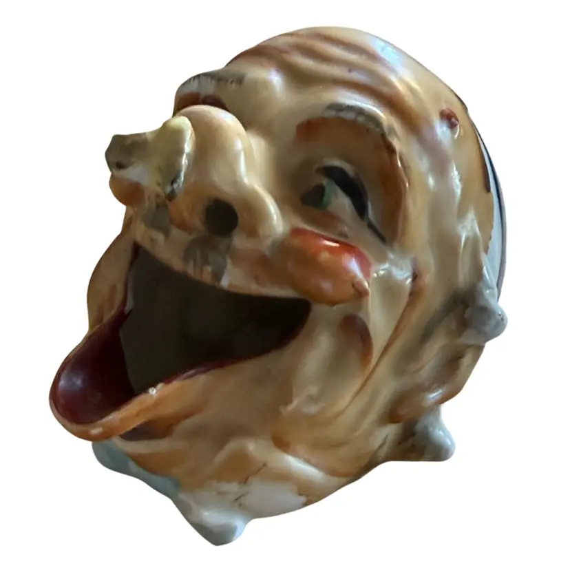 vintage ceramic smoking ashtray from Japan
