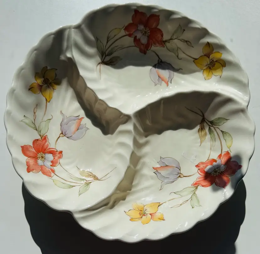 Vintage Relish Dish With Floral Design Made In Japan