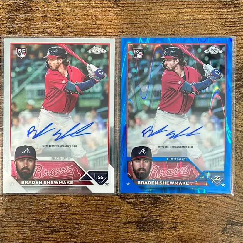 Braden Shewmake 2024 Topps Chrome Auto Bundle.  Chicago White Sox.  Atlanta Braves 