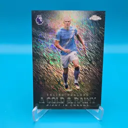 Erling Haaland 2026 Topps Chrome Premier League Cold & Rainy Night Man City