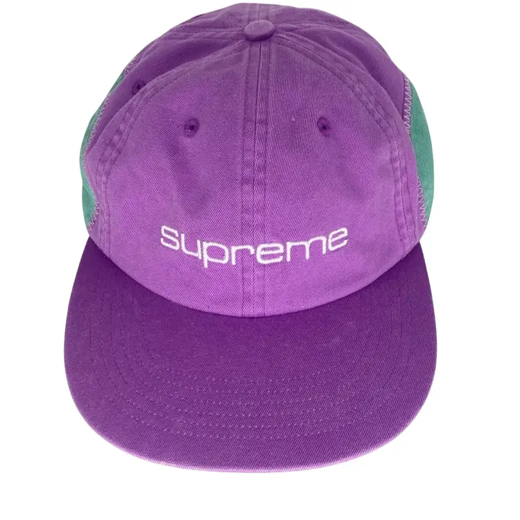 Supreme Streetwear Purple Teal 6 Panel Ballcap Hat Vintage Y2K NOS