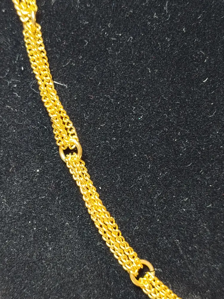 Gold Tone Necklace & Napier Earrings Set