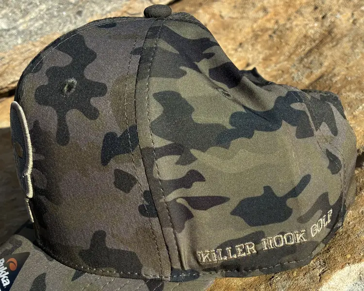 Killer Hook Golf Hat (Green Camo Hat w. Tan Logo)
