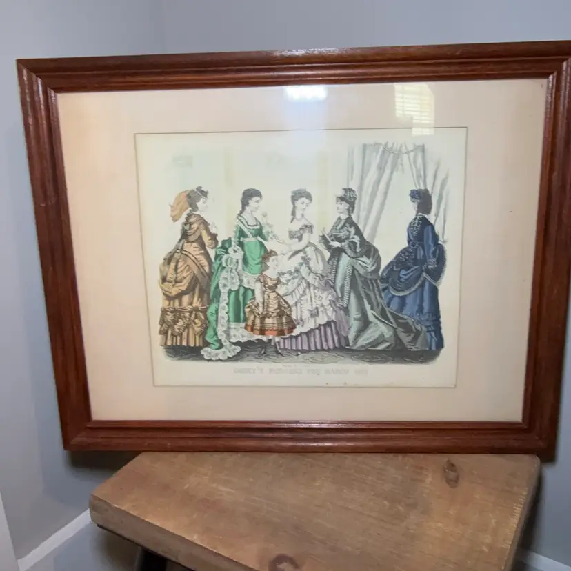 Framed Print Women’s Fashion 1870