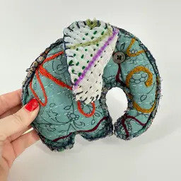 Handmade Boho Fabric Elephant Plush