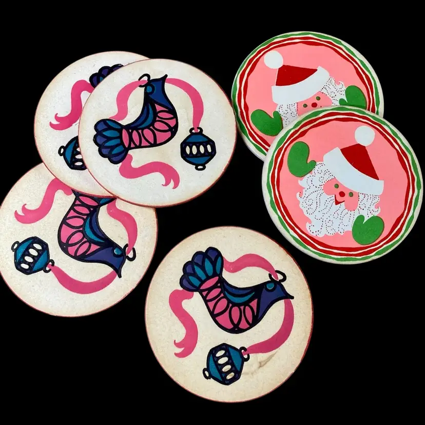 Funky Vintage Coasters (6 Pc)