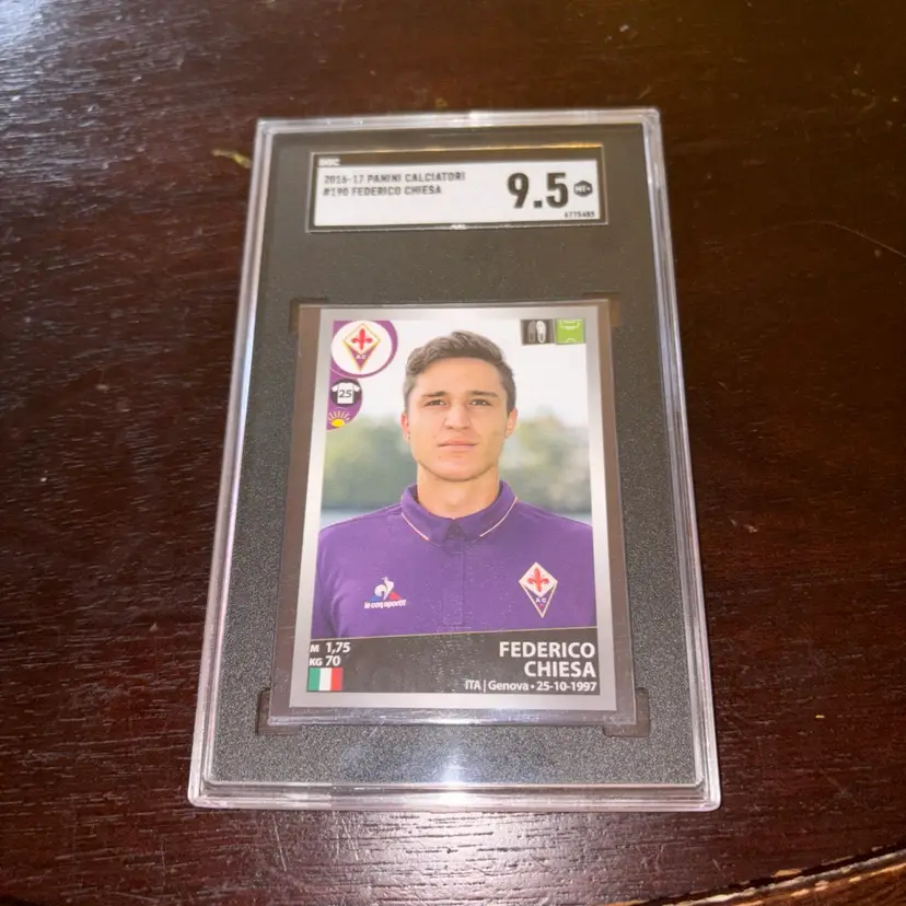 2016-2017 Panini Calciatori #190 FEDERICO CHIESA Rookie Sticker SGC 9.5 RC