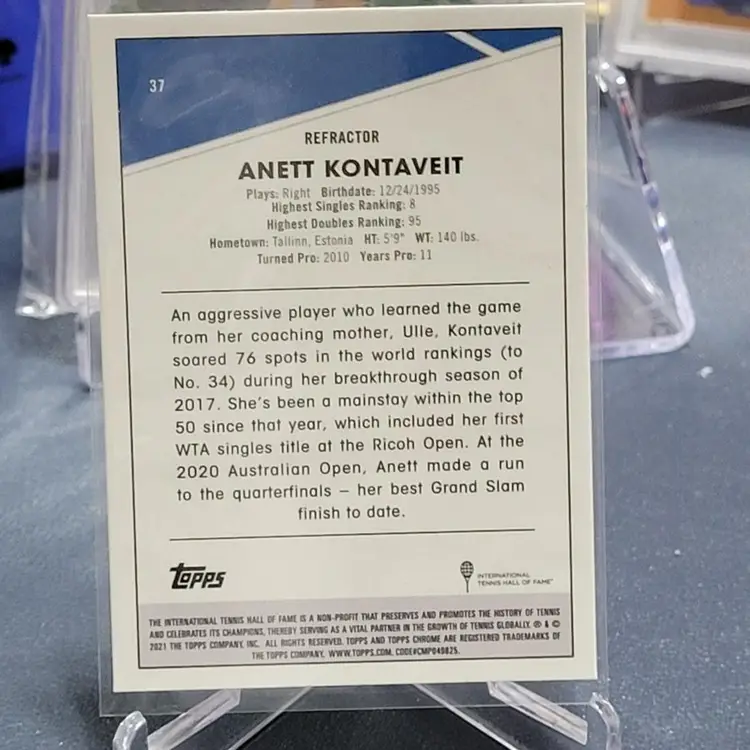 2021 Topps Chrome Tennis Refractor Anett Kontaveit