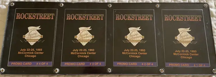 **Framed Set of 4 commemorative cards.