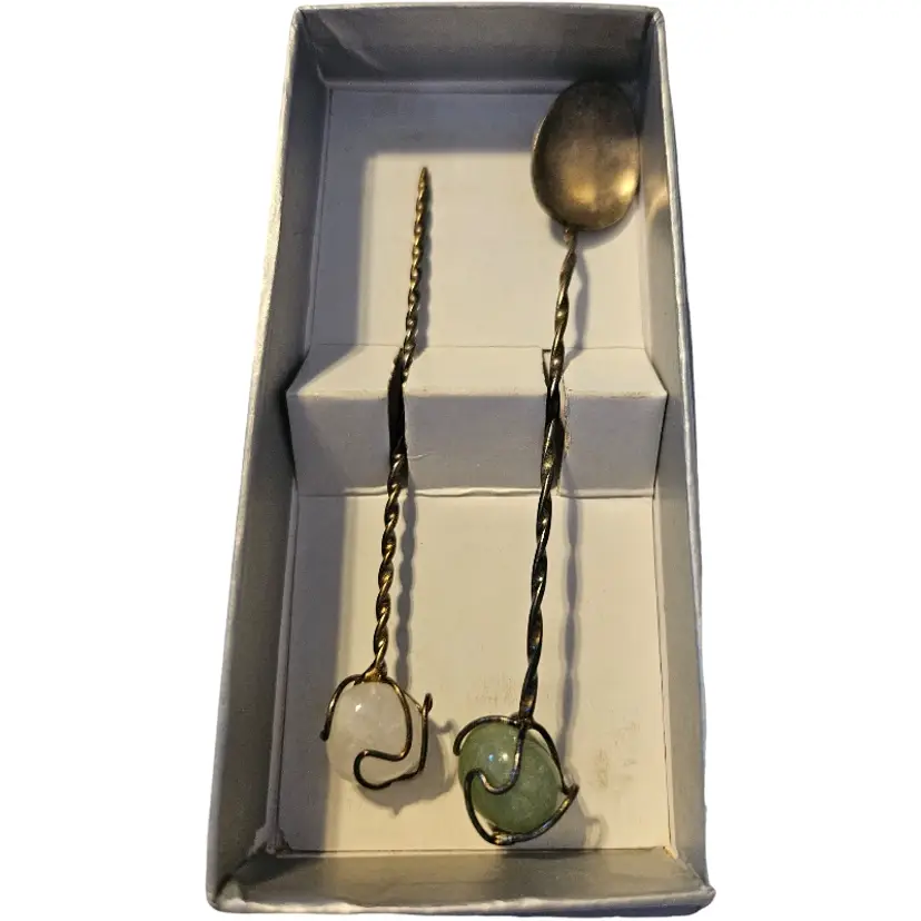 Stern Vintage Silverplated Spoon and Olive Pick