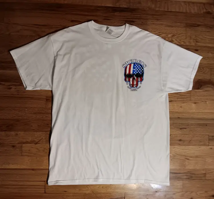 Sturgis 75TH Anniversary American Flag Skull t-shirt NEW motorcycle rally