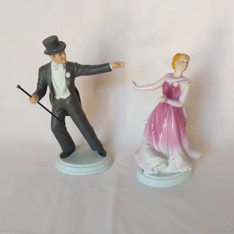 Avon Images Of Hollywood Figurines Ginger Rogers Frank Astaire Figurines Vintage