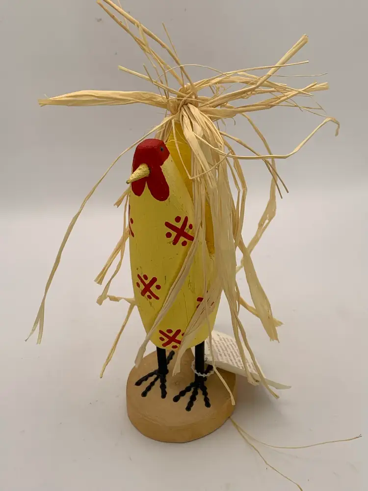 Navajo Folk art Hand Carved Rooster Signed By Laben Herbert