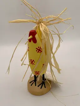 Navajo Folk art Hand Carved Rooster Signed By Laben Herbert