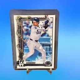 Shohei Ohtani 2025 Topps Holiday Candy Cane SP Los Angeles Dodgers