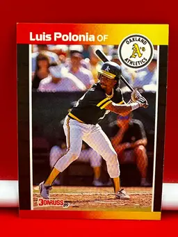 1989 Donruss Collector Baseball Sports Trading Cards Oakland Luis Polonia #386
