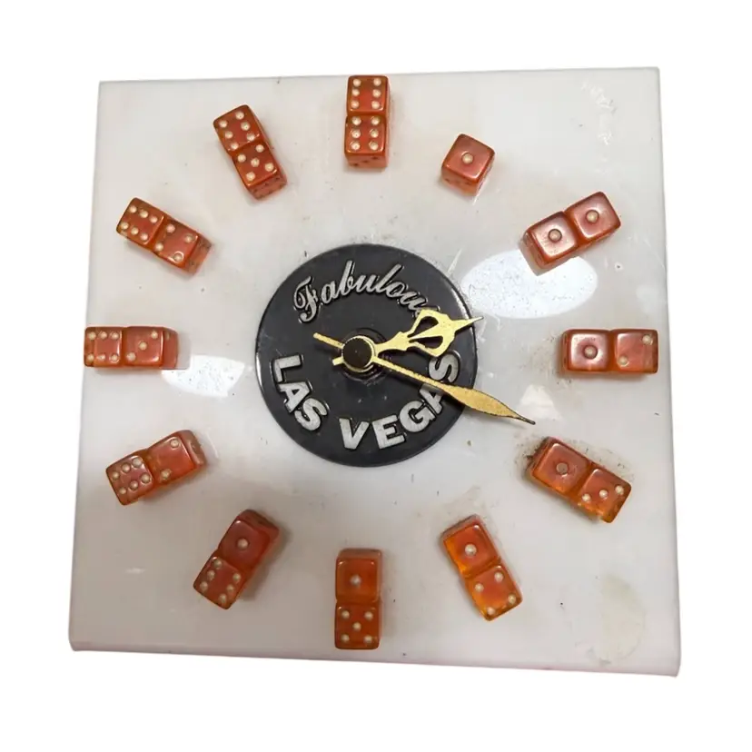 Vintage Fabulous Las Vegas Dice Clock
