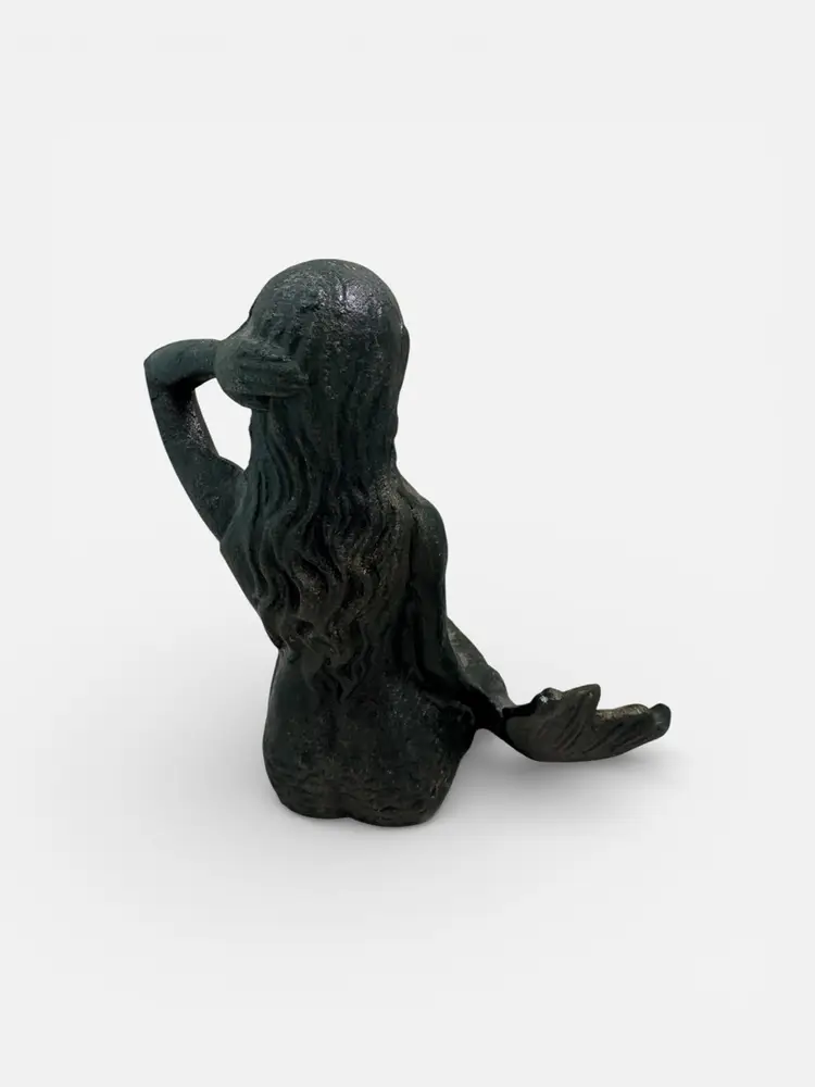 Cast iron Sitting Mermaid Sculpture
