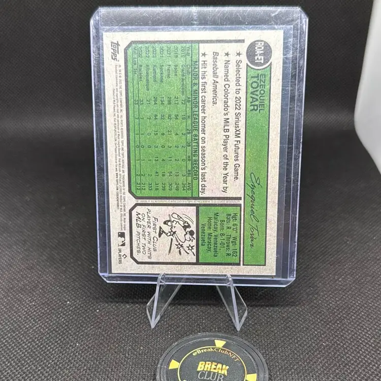 Ezequiel Tovar 2023 Topps Heritage High Number Real One Auto Colorado Rockies