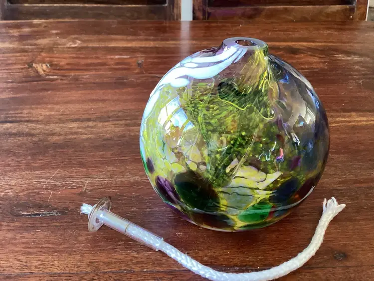 Witches Ball Oil Lamp, 4 X 4”