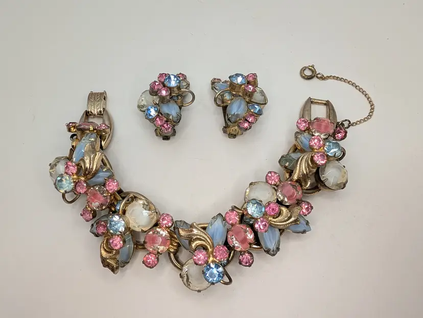 D&E JULIANA Married Set w/ Verified (Ref #169) 5 Link Bracelet and Unverified Earrings