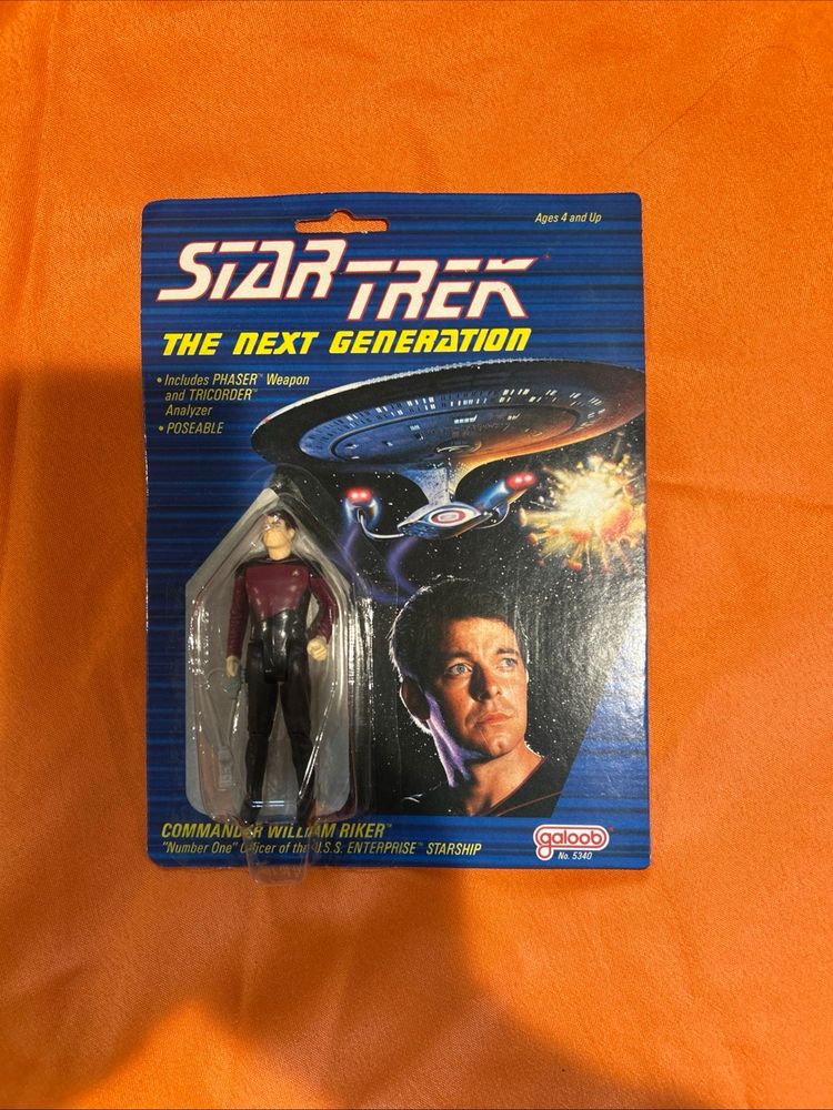 RIKER 1988 STAR TREK NEXT GENERATION GALOOB ACTION FIGURE 3.75"