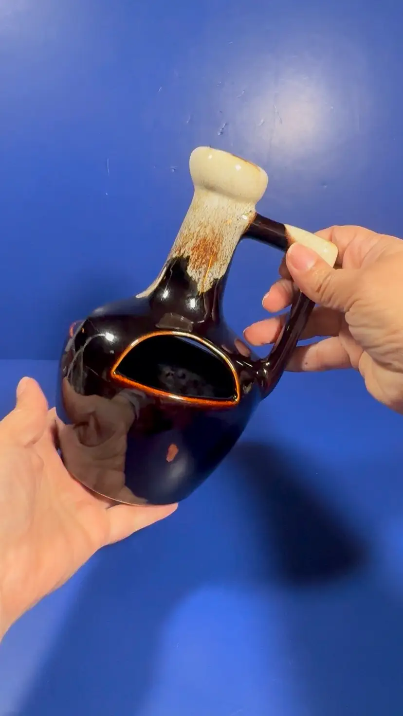 Pfaltzgraff Brown Drip Strawberry Planter – 8” – Vintage – Excellent