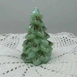 Mosser Glass Tree Christmas Holiday Small Gold Blue Red Jade White, 2.5”