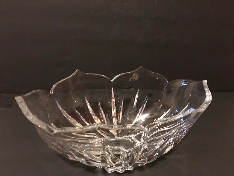 Gorham cut crystal 10-inch bowl in the Lotus pattern Very Heavy