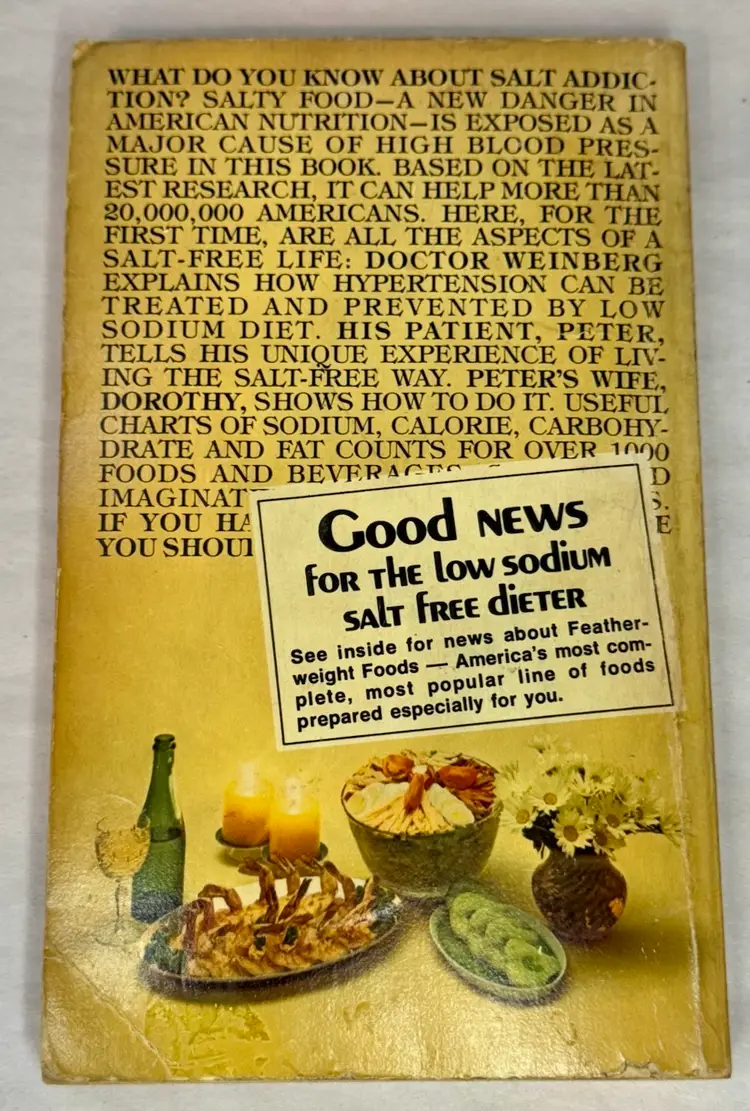 How To Live 365 Days A Year The Salt-Free Way By J. Peter Brunswick, Dorothy Love, And Assa Weinberg, M.D. 1977