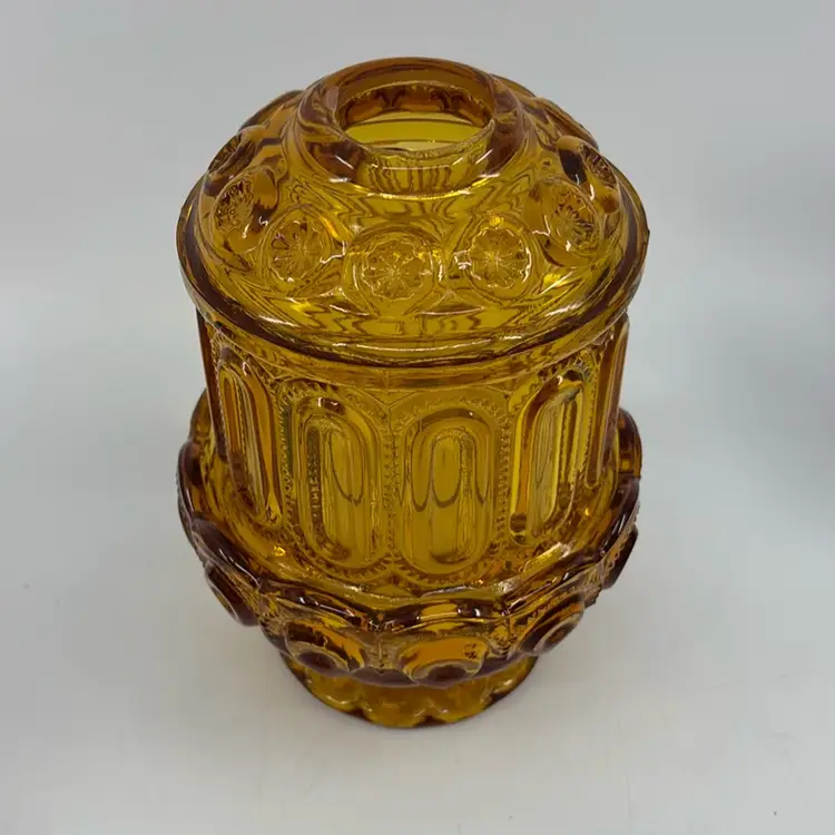 LE Smith Moon & Stars Amber Courting Fairy Lamp 3pc 6.75”