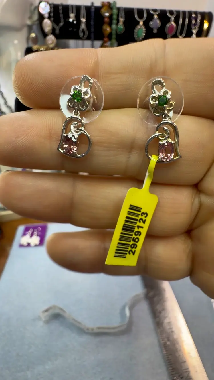 Stunning Merelani Color Change Garnets And Russian Diopsides Platinum Over Sterling Silver Earrings