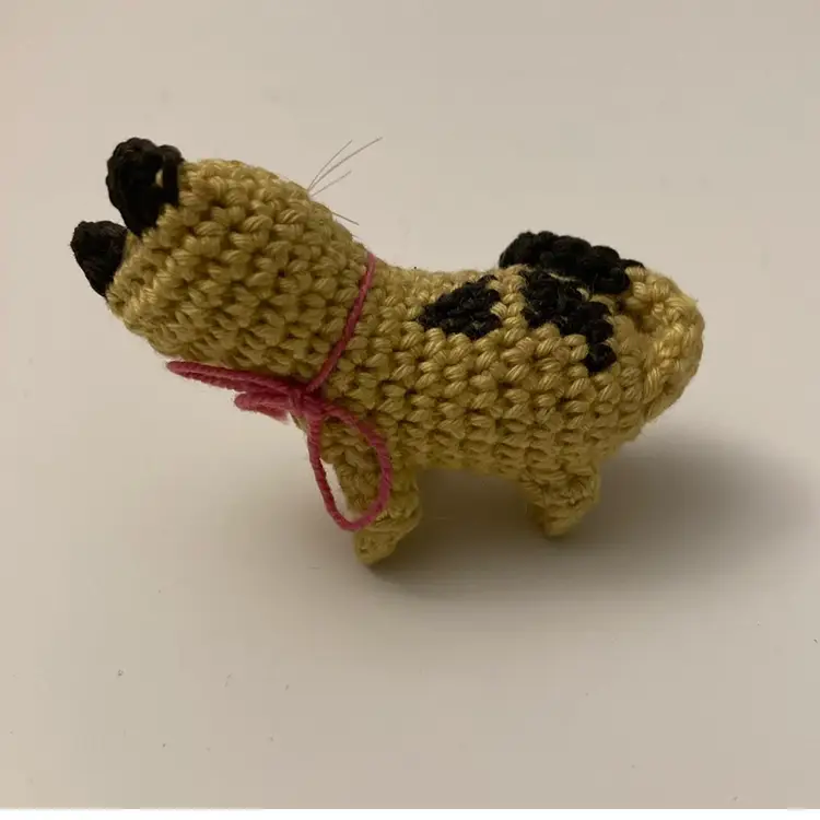 Vintage Mini Japanese Amigurumi Crochet Cat