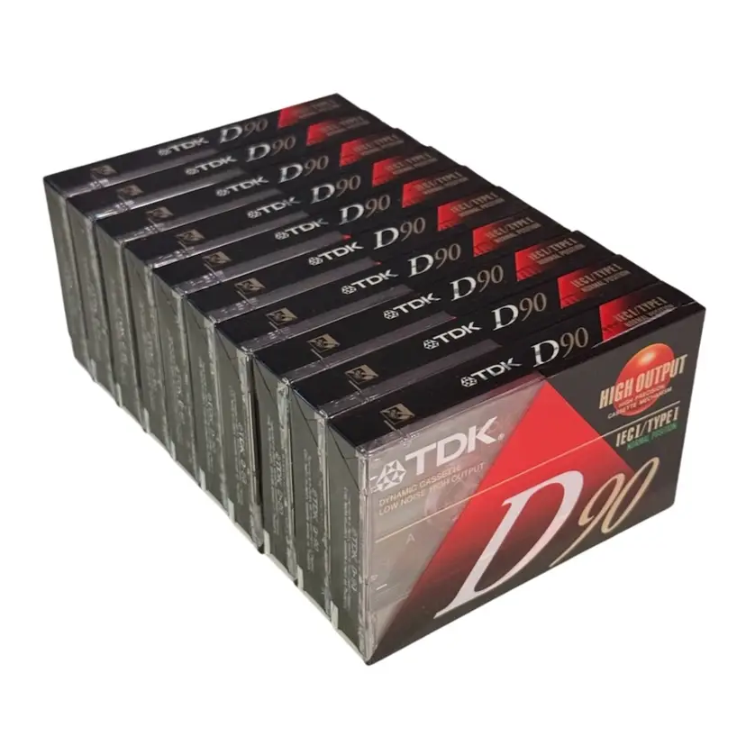 Lot (10) Vintage TDK DS-X 90 Audio Cassettes SEALED New Old Stock