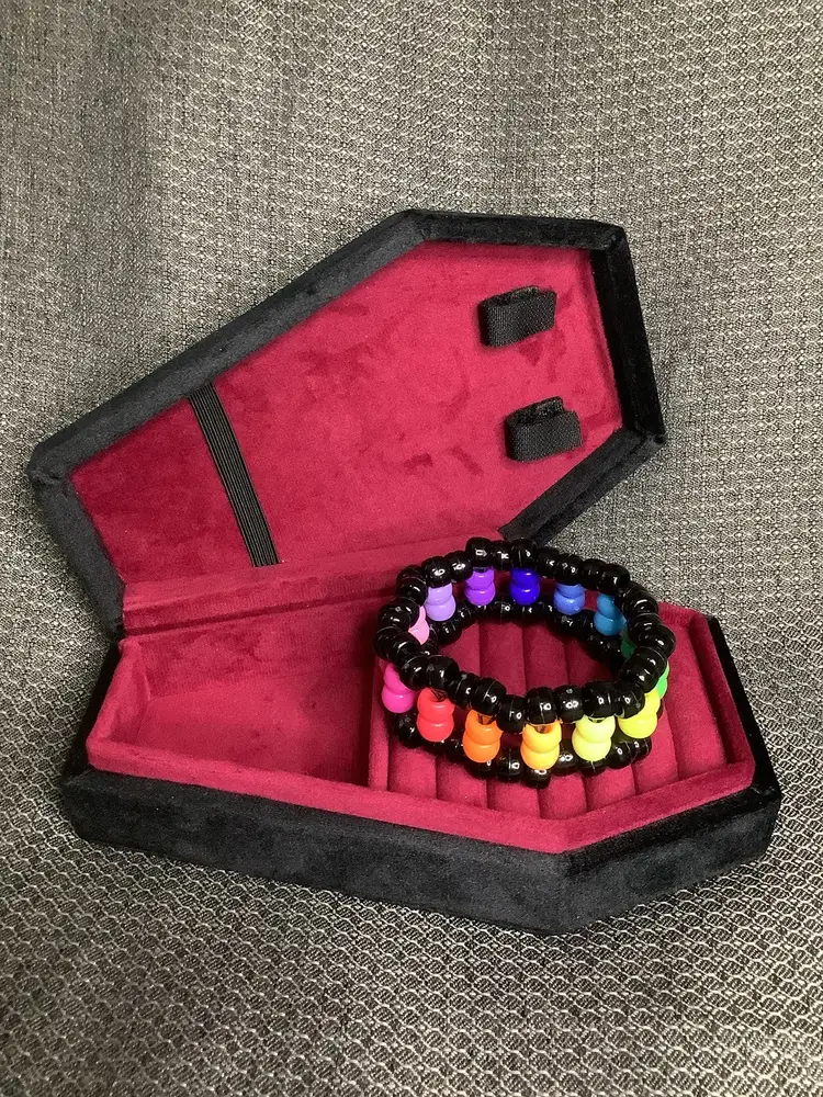 Rainbow Ladder Kandi cuff