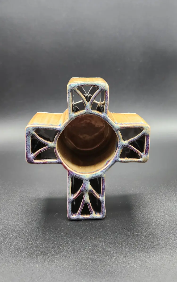 Cross Votive Candle Holder
