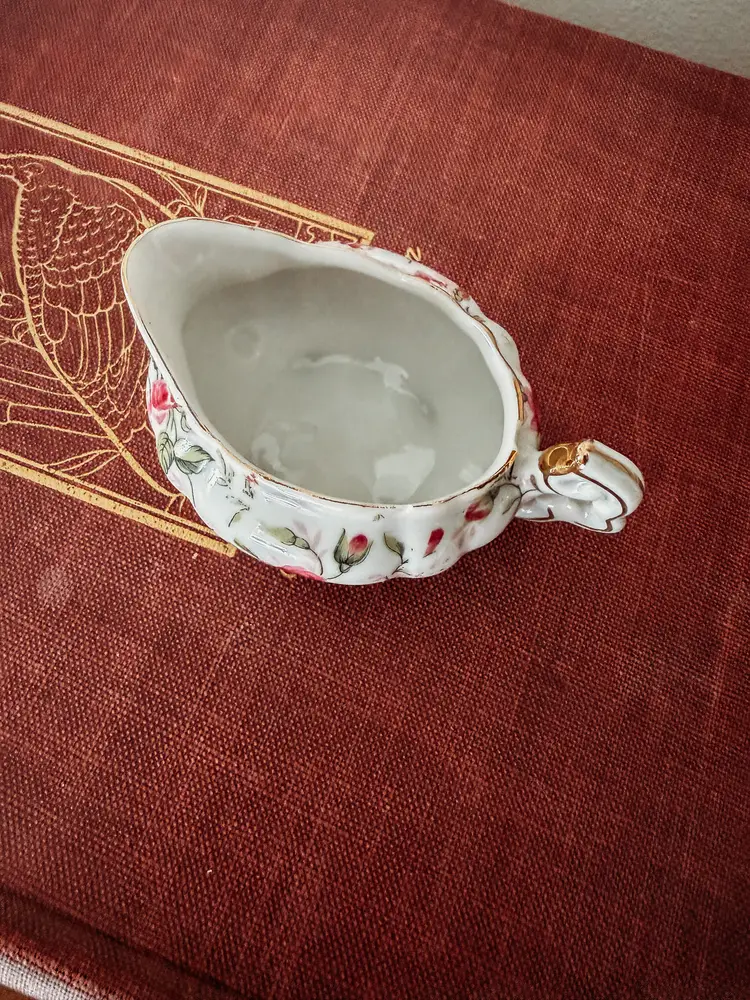 Lefton Rose Chintz Mini Creamer 794R